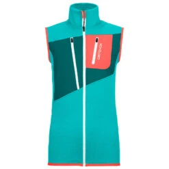 Ortovox Women's Fleece Grid Vest - Merinobodywarmer -Outdoor Winterkleding Winkel ortovox womens fleece grid vest merinobodywarmer 2